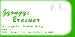 gyongyi breiner business card