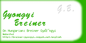 gyongyi breiner business card